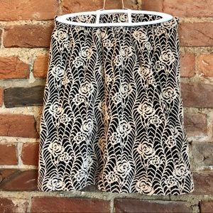Black/cream lace skirt, like new